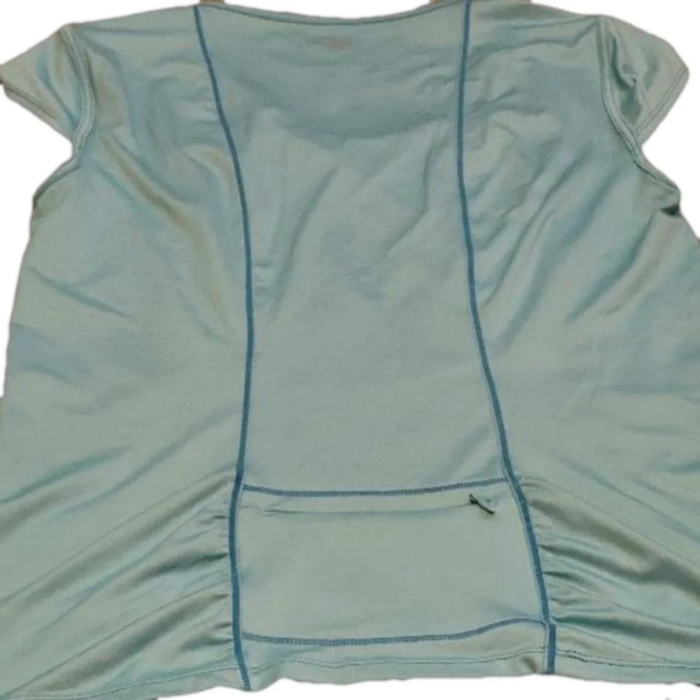 Athleta cap sleeves size medium small  pocket in the back teal color - Picture 4 of 11